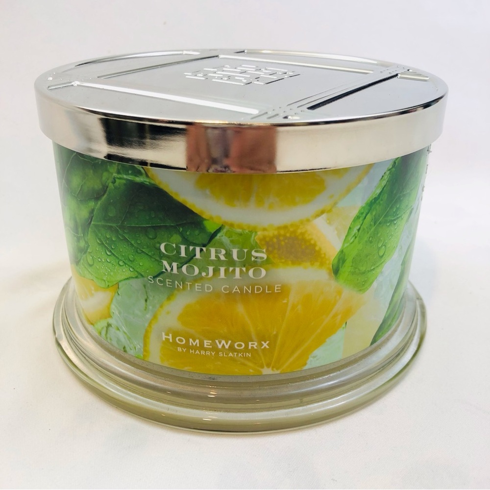HomeWorx Citrus Mojito Scented 4 Wick Candle